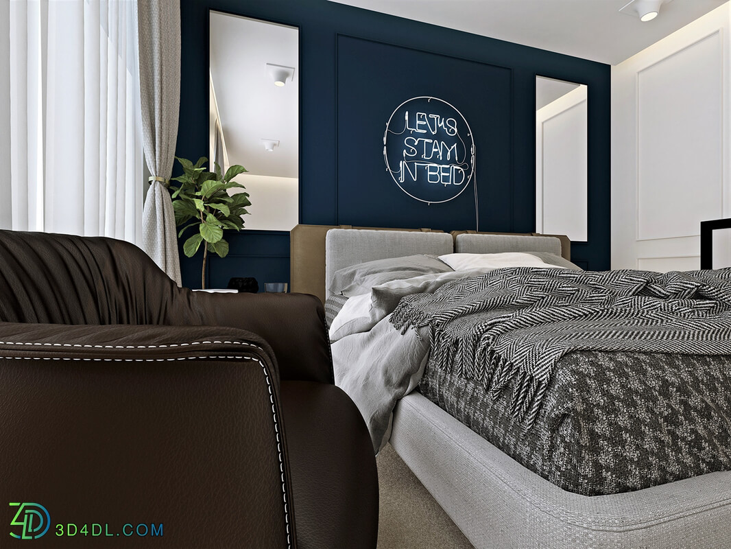 3D Interior Scenes File 3dsmax Model Bedroom 48