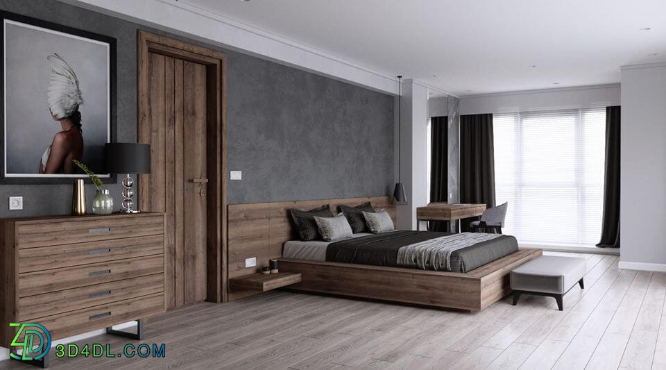 3D Interior Scenes File 3dsmax Model Bedroom 215 By Mask Decor