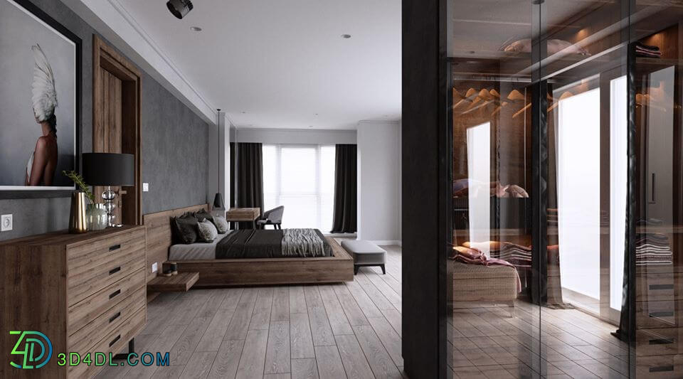 3D Interior Scenes File 3dsmax Model Bedroom 215 By Mask Decor