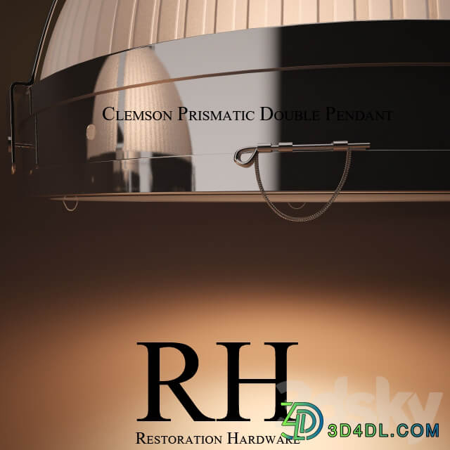 clemson prismatic double pendant Pendant light 3D Models