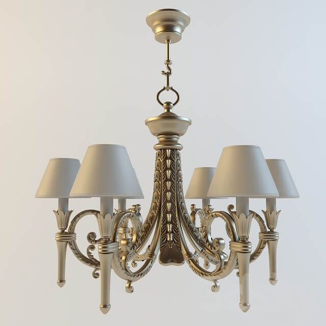 Classic chandelier 2 Pendant light 3D Models