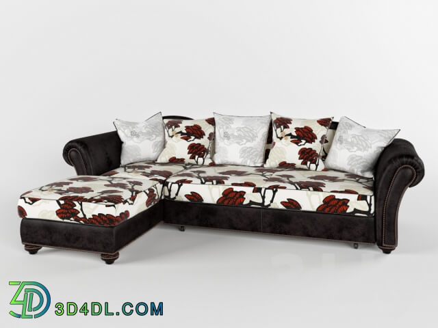 Naples sofa with ottoman