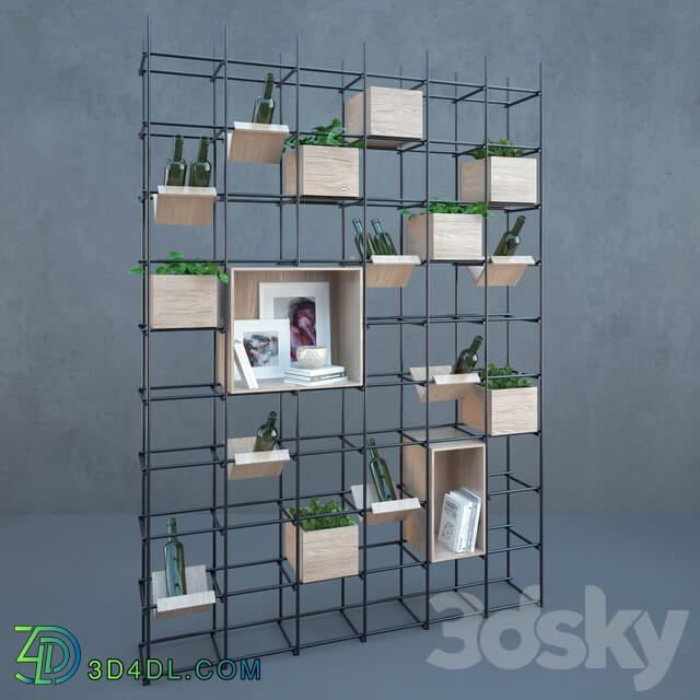Iron shelf for kitchen 3D Models