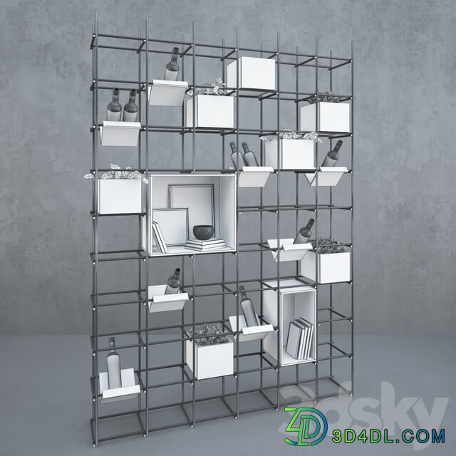 Iron shelf for kitchen 3D Models