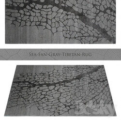 Sea Fan Gray Tibetan Rug 