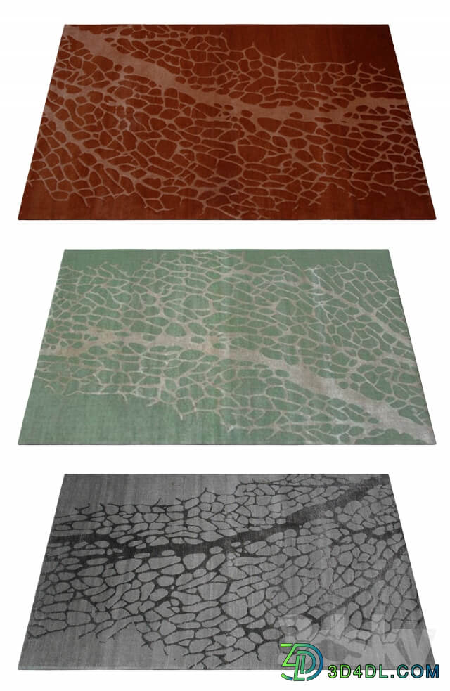 Sea Fan Gray Tibetan Rug
