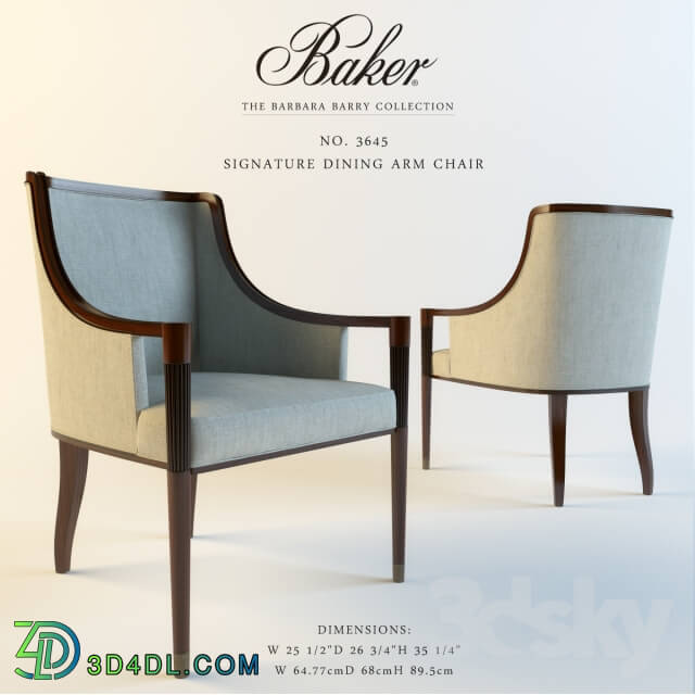 Baker 3645 SIGNATURE DINING ARM CHAIR