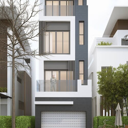 3D Exteriors House Scene Model 3dsmax By Hoang Arc 
