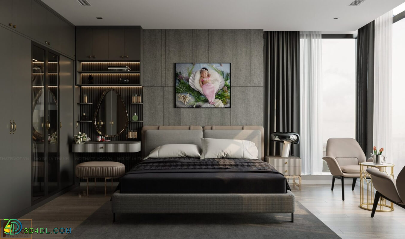 3D Interior Scenes File 3dsmax Model Bedroom 353 By NguyenDangHung