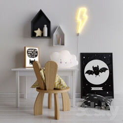 Table Chair Decorative set in the nursery for a boy 