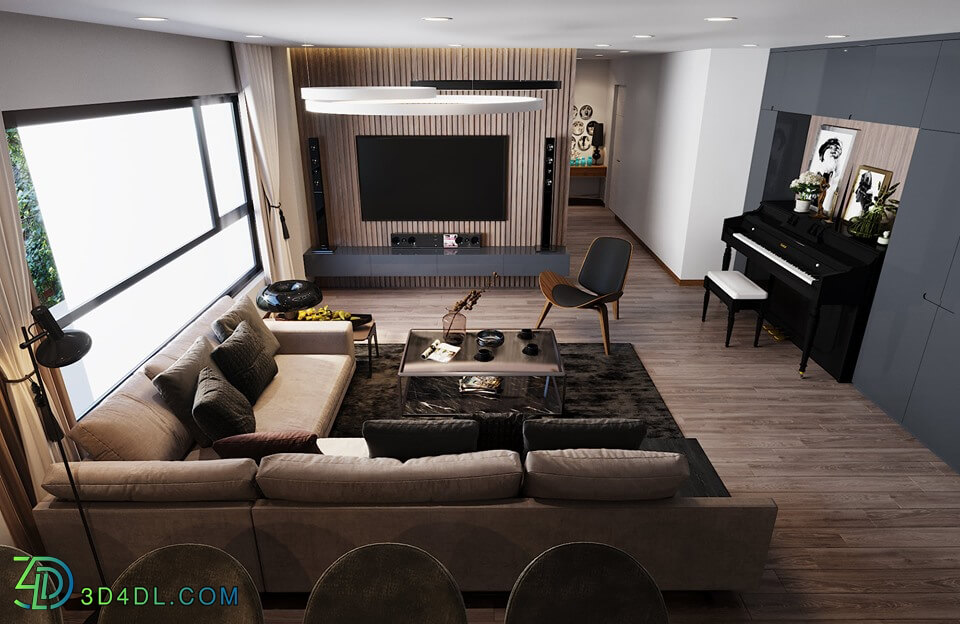 3D Interior Scenes File 3dsmax Model Livingroom 271 By NguyenHuuCong