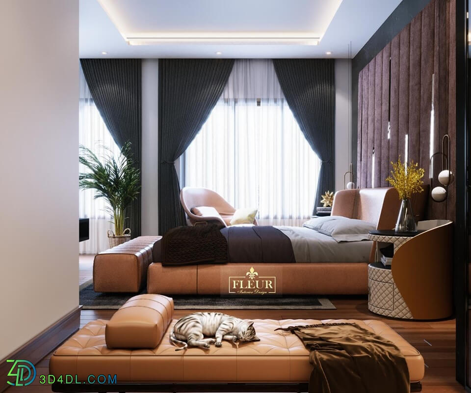 3D Interior Scenes File 3dsmax Model Bedroom 141 By NgocTuan