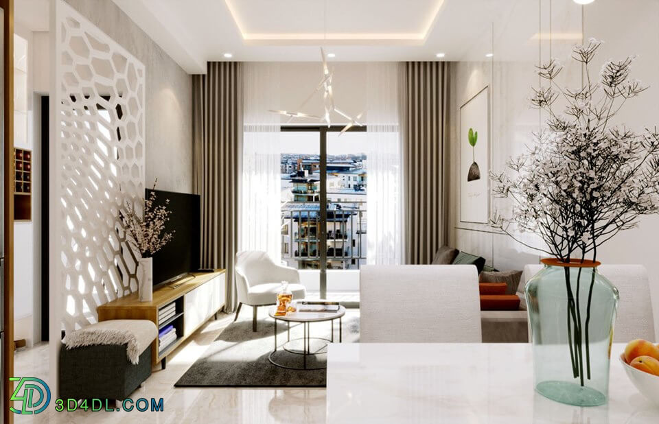 3D Interior Apartment 52 Scene File 3dsmax By LeSon 