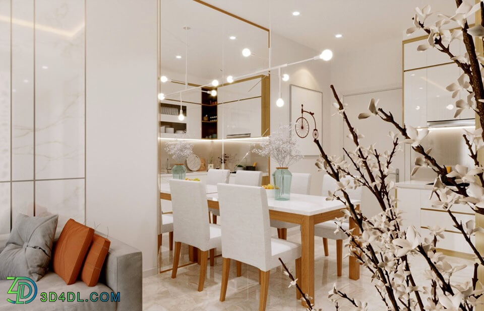3D Interior Apartment 52 Scene File 3dsmax By LeSon 