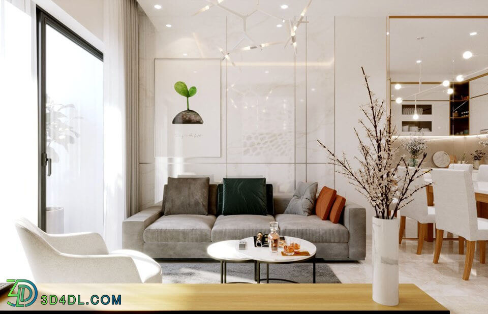 3D Interior Apartment 52 Scene File 3dsmax By LeSon 