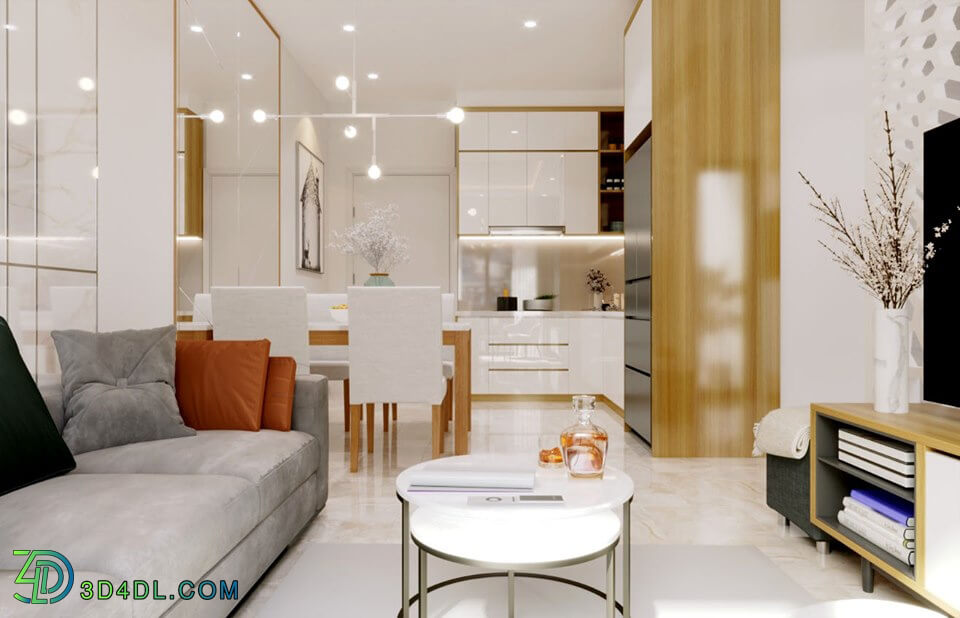 3D Interior Apartment 52 Scene File 3dsmax By LeSon 