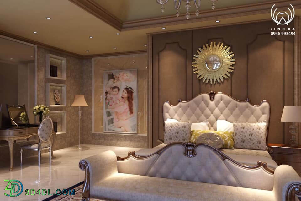 3D Interior Scenes File 3dsmax Model Bedroom Classic 367 By Linh Ka