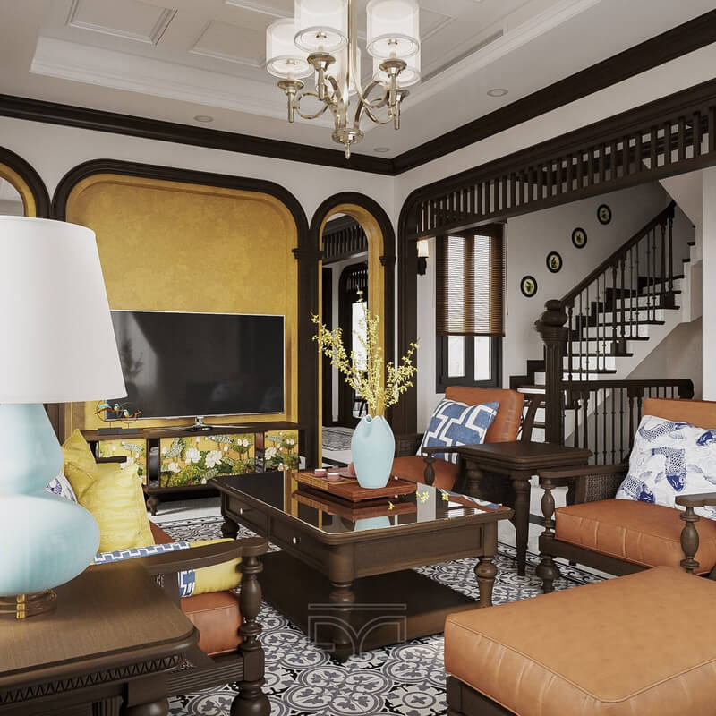  Indochine Living Room Interior Model by Dam Thanh Hai