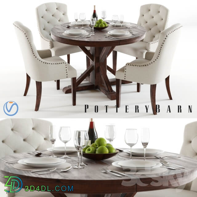 Table Chair Pottery Barn Benchwright and Lorraine 1
