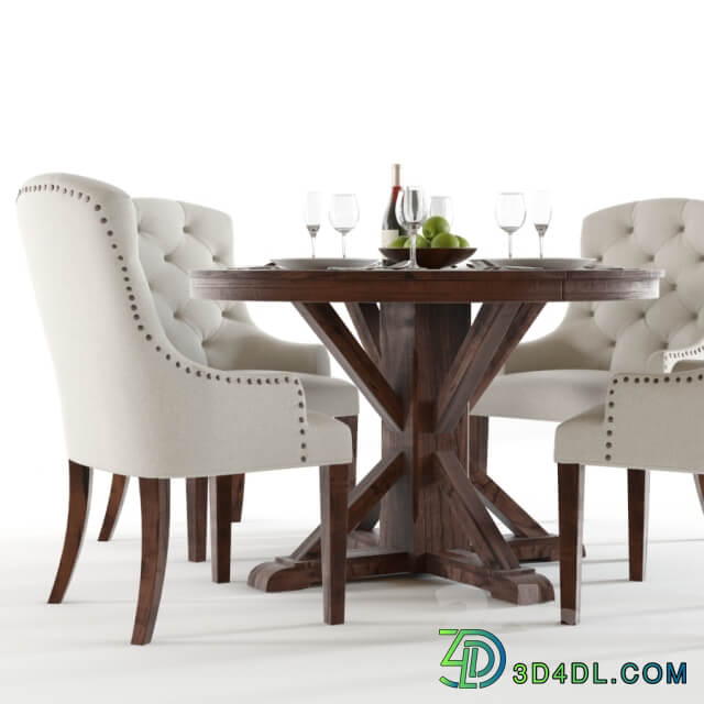 Table Chair Pottery Barn Benchwright and Lorraine 1
