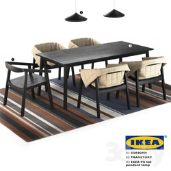 Table Chair IKEA chair Esbjorn. Table Tranetorp. Ikea PS led lamp  