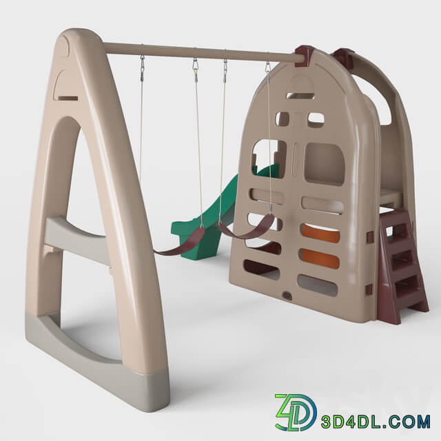 Playhouse Climber amp Swing Set 3D Models