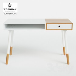 White desk Sonnenblick in Scandinavian style 