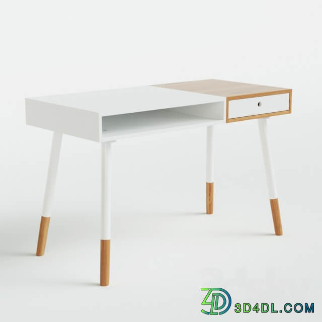 White desk Sonnenblick in Scandinavian style