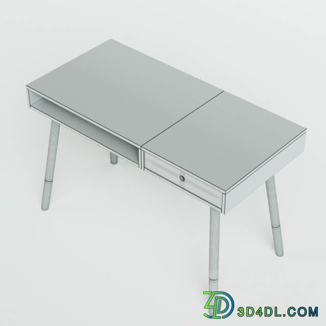 White desk Sonnenblick in Scandinavian style