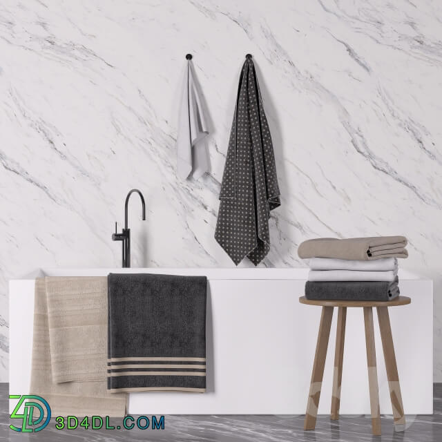 Bathroom accessories Bathroom towel set bathtub