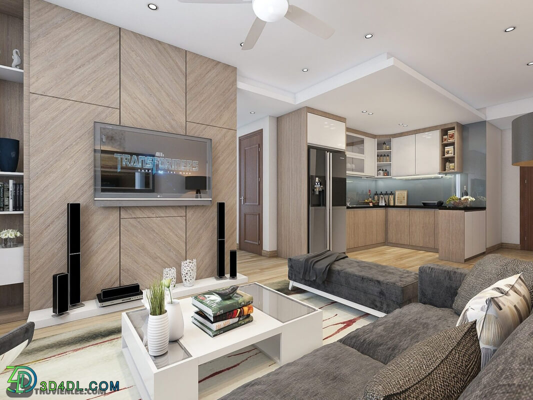 3D Interior Apartment 193 Scene File 3dsmax 