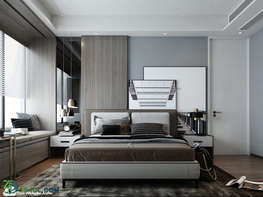 3D Interior Scenes File 3dsmax Model Bedroom 415 By Viet Long Lee