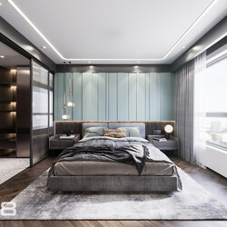 3D Interior Scenes File 3dsmax Model Bedroom 396 By Chun's Nguyen 