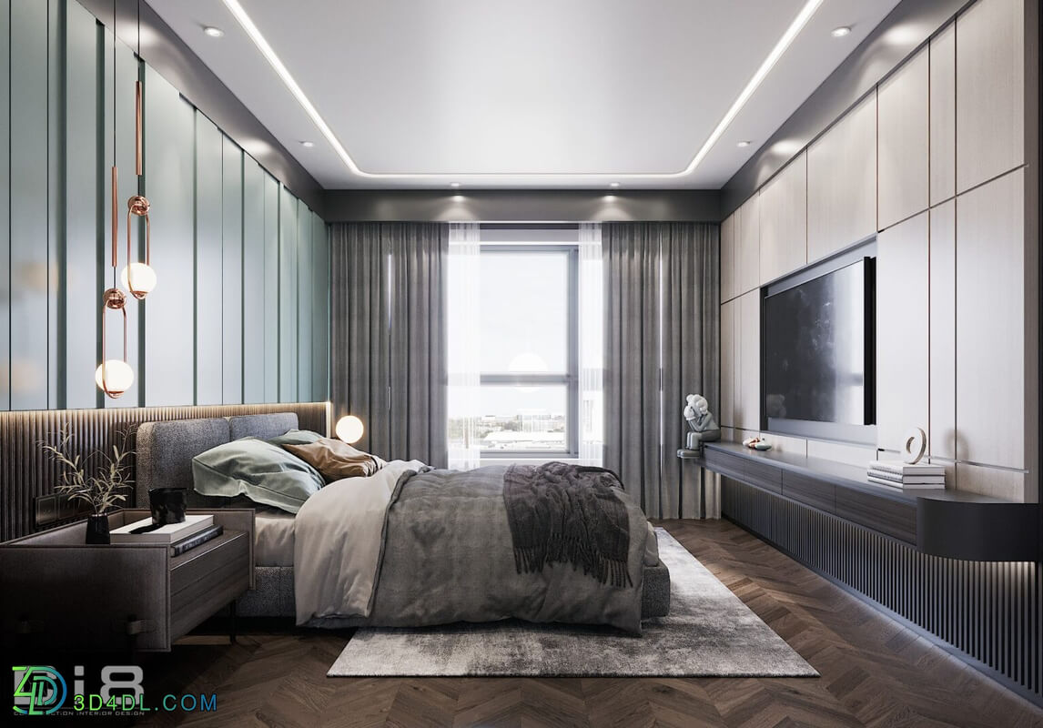 3D Interior Scenes File 3dsmax Model Bedroom 396 By Chun's Nguyen