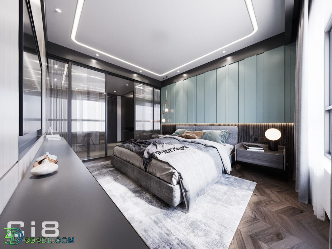 3D Interior Scenes File 3dsmax Model Bedroom 396 By Chun's Nguyen