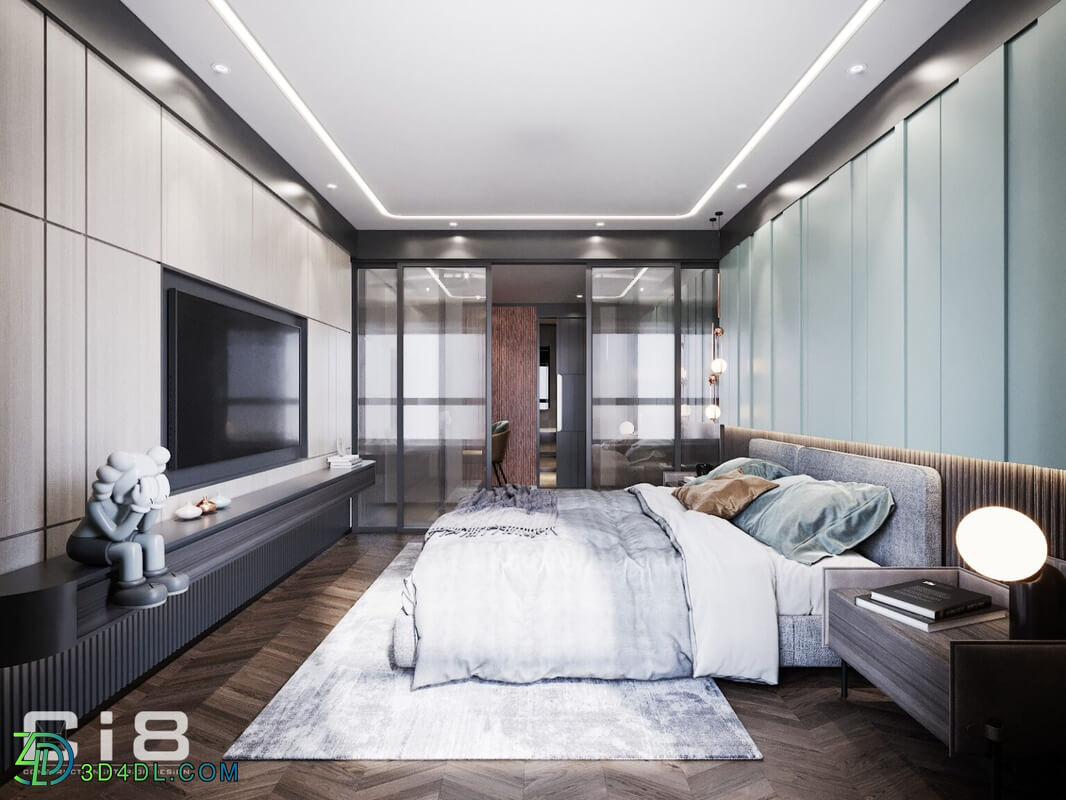 3D Interior Scenes File 3dsmax Model Bedroom 396 By Chun's Nguyen