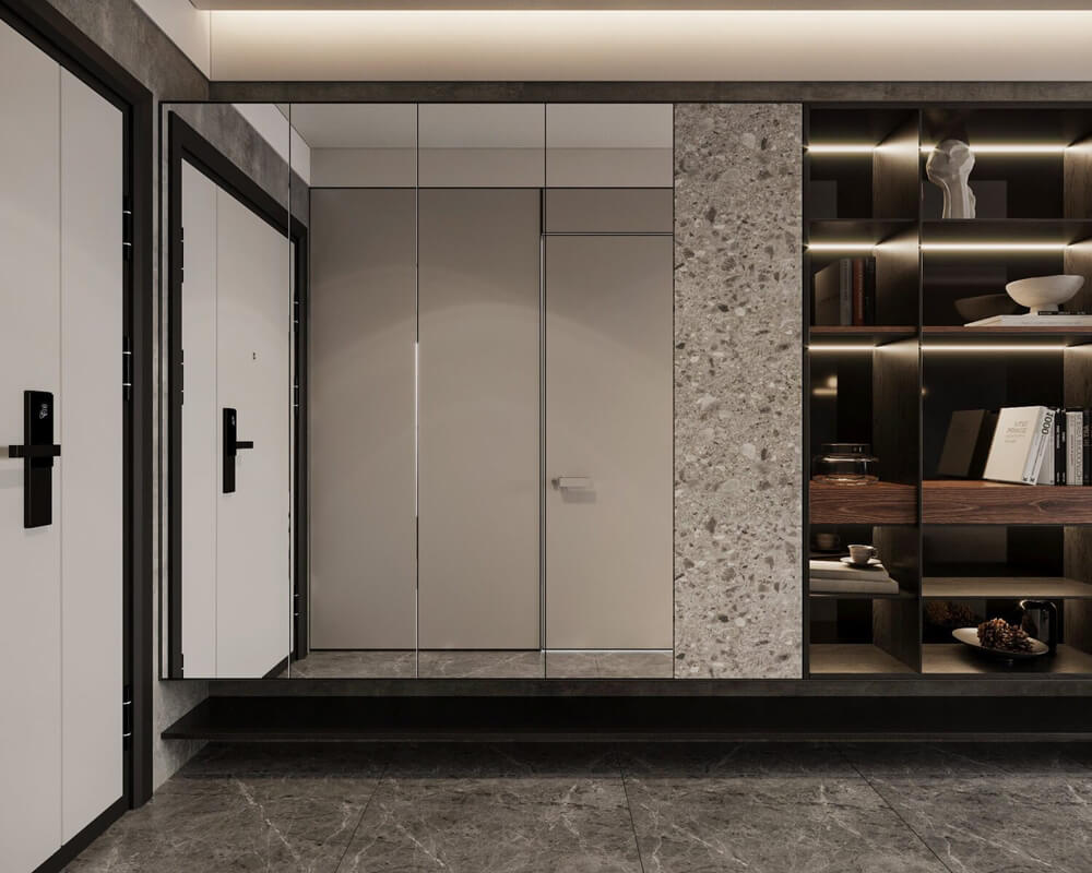  3D Living Room - Kitchen Interior By Phong Mai Nuovo