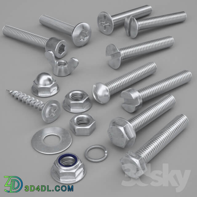 Fixing nuts screws bolts washers screws