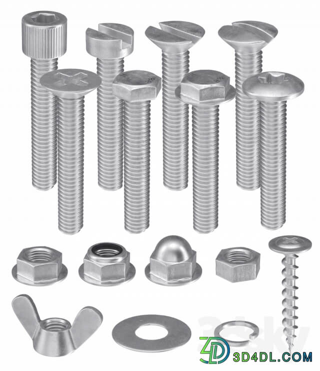 Fixing nuts screws bolts washers screws