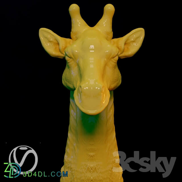 The head of a giraffe