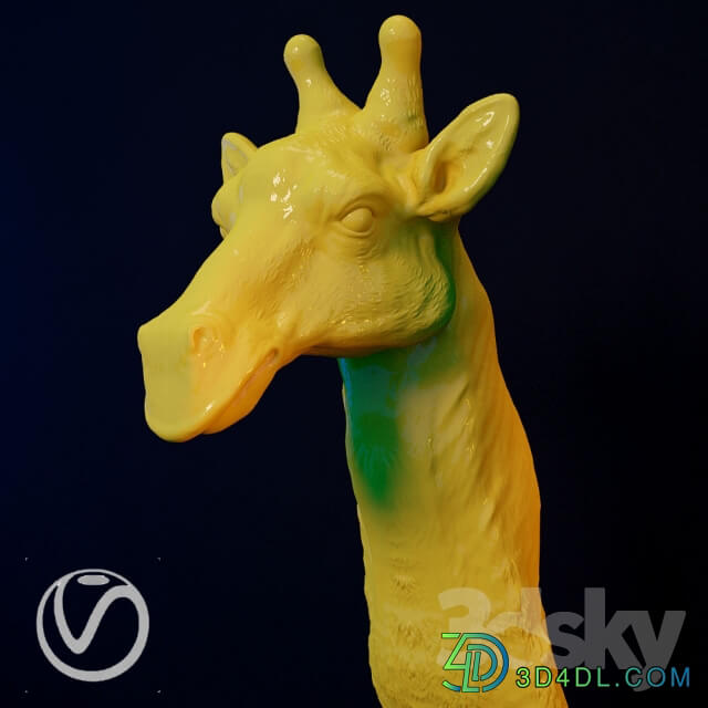 The head of a giraffe