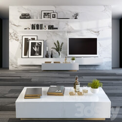 Partition wall with TV 3D Models 