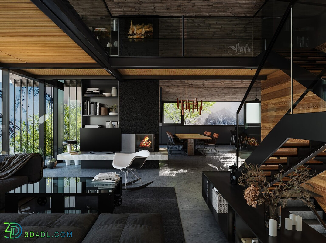 3D Interior Scene File 3dsmax Model Livingroom 384 By Den Nguyen