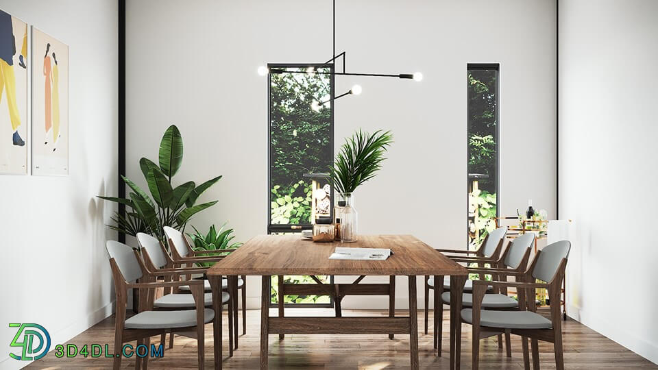 3D Interior Scenes File 3dsmax Model Diningroom 3 By Yan Ti