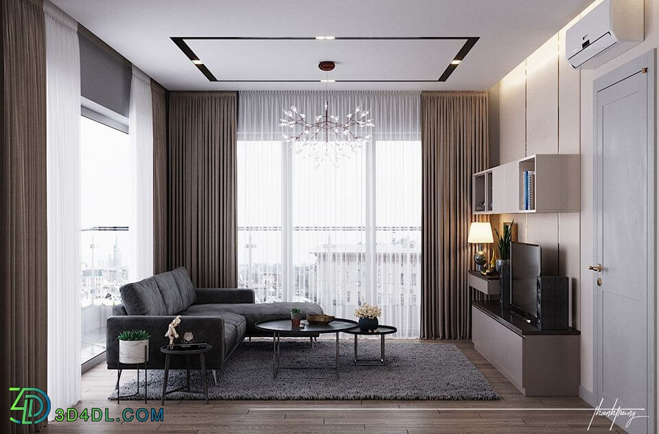 3D Interior Scene File 3dsmax Model Livingroom 304 By ThanhTrung