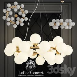 Chandelier Milk Bubble Round Chandelier 25 Pendant light 3D Models 