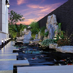 3D Koi Aquarium Model 3dsmax Robert Pham 