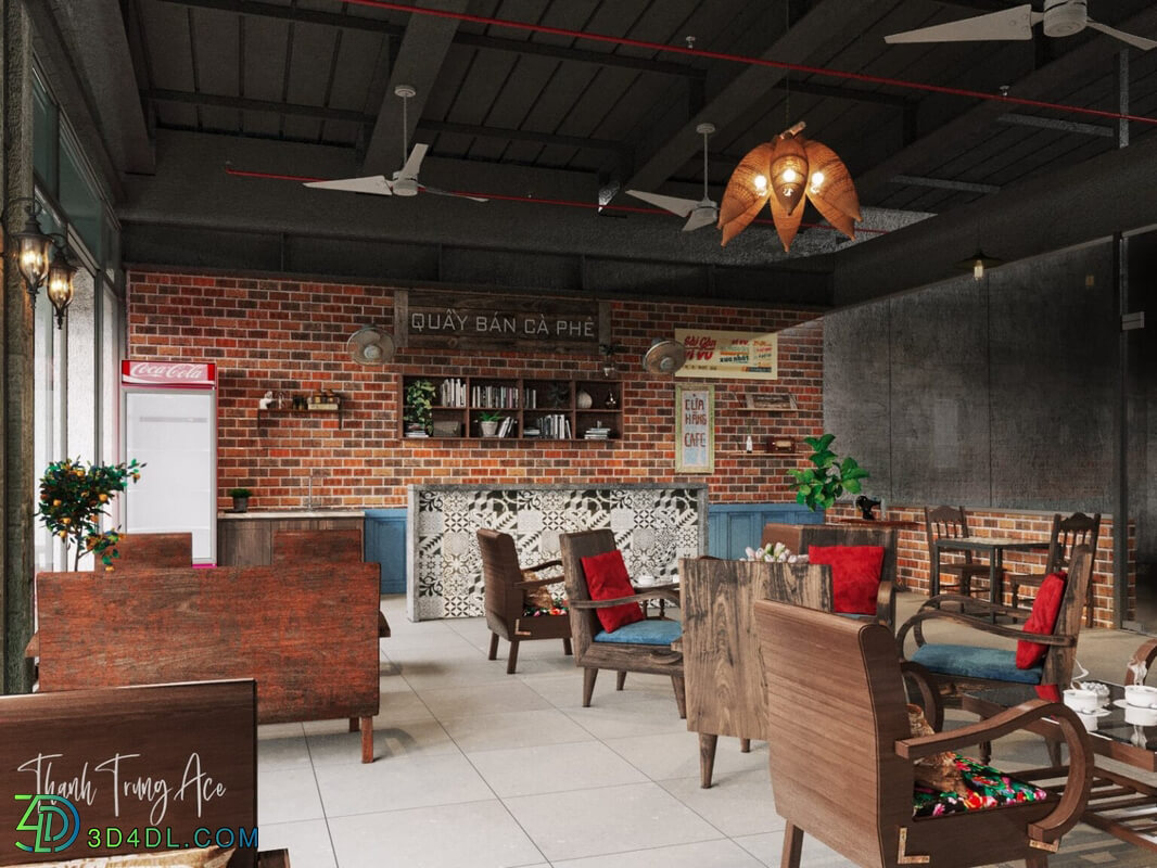 3D Model Interior Coffee 40 Scenes File 3dsmax By ThanhTrung Ace