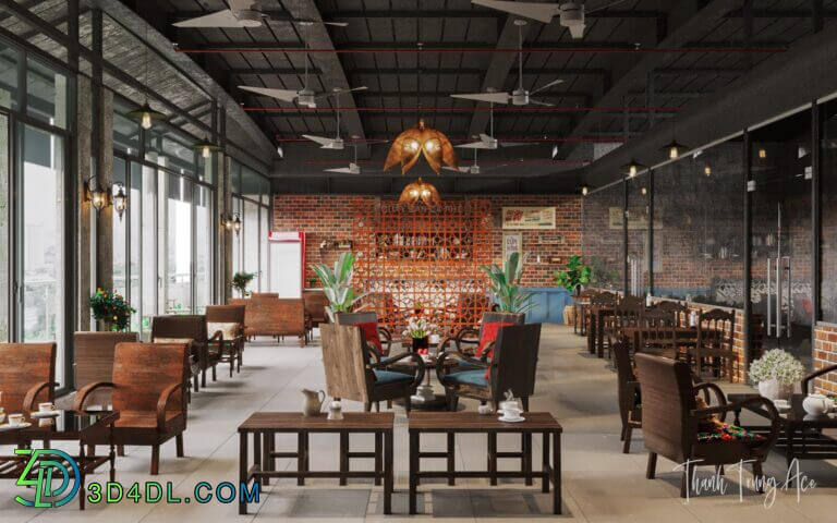 3D Model Interior Coffee 40 Scenes File 3dsmax By ThanhTrung Ace