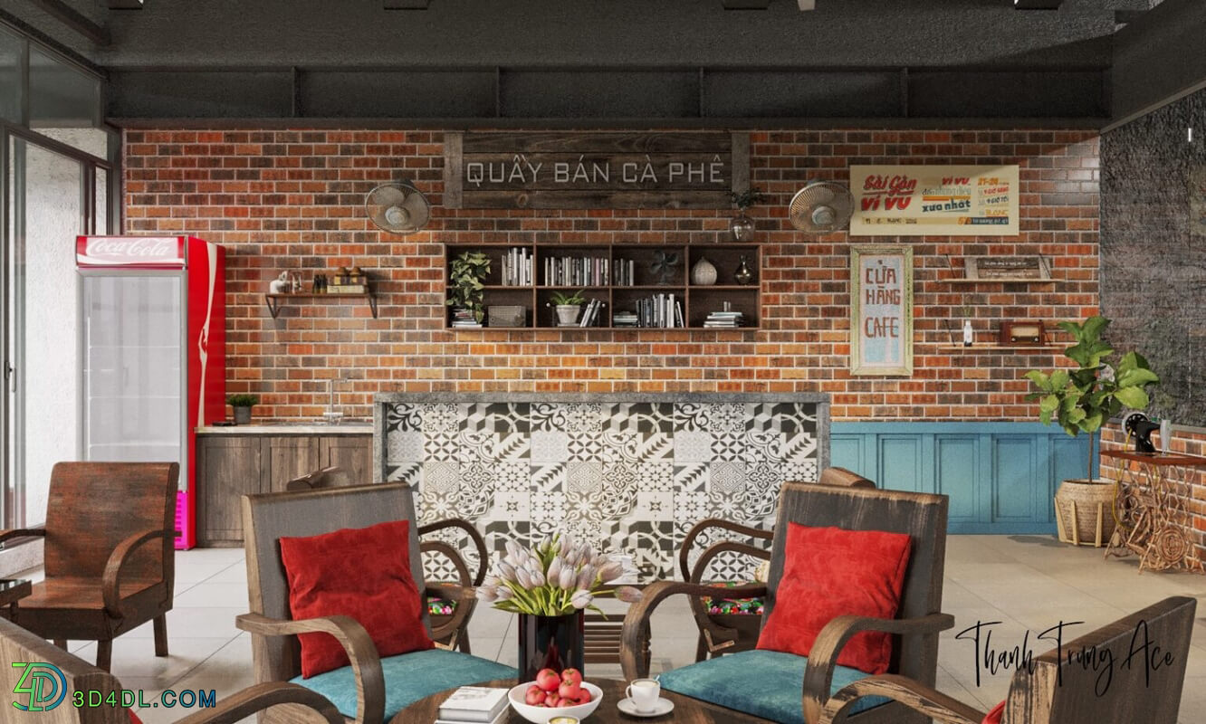 3D Model Interior Coffee 40 Scenes File 3dsmax By ThanhTrung Ace